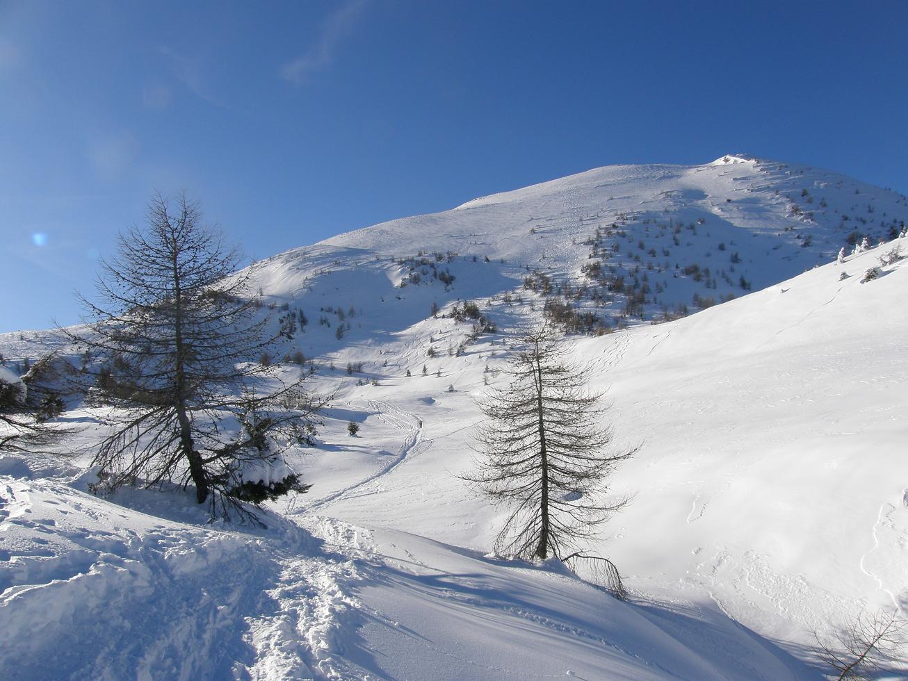 Con le ciaspole sul Piz Tri